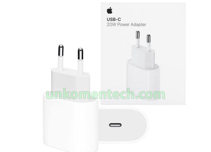 Apple Caricatore 20W USB-C iPhone iPad Watch MHJE3ZM/A - Unkomen Tech