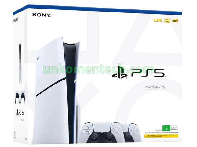 PS5 Console 1TB Standard Slim White + 2 Dual Sense - Unkomen Tech